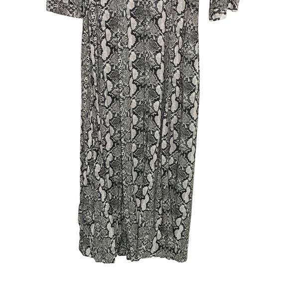 Zara S Premium Snake Python Print Long Midi Shirt Dress Blogger Fav - Picture 6 of 11